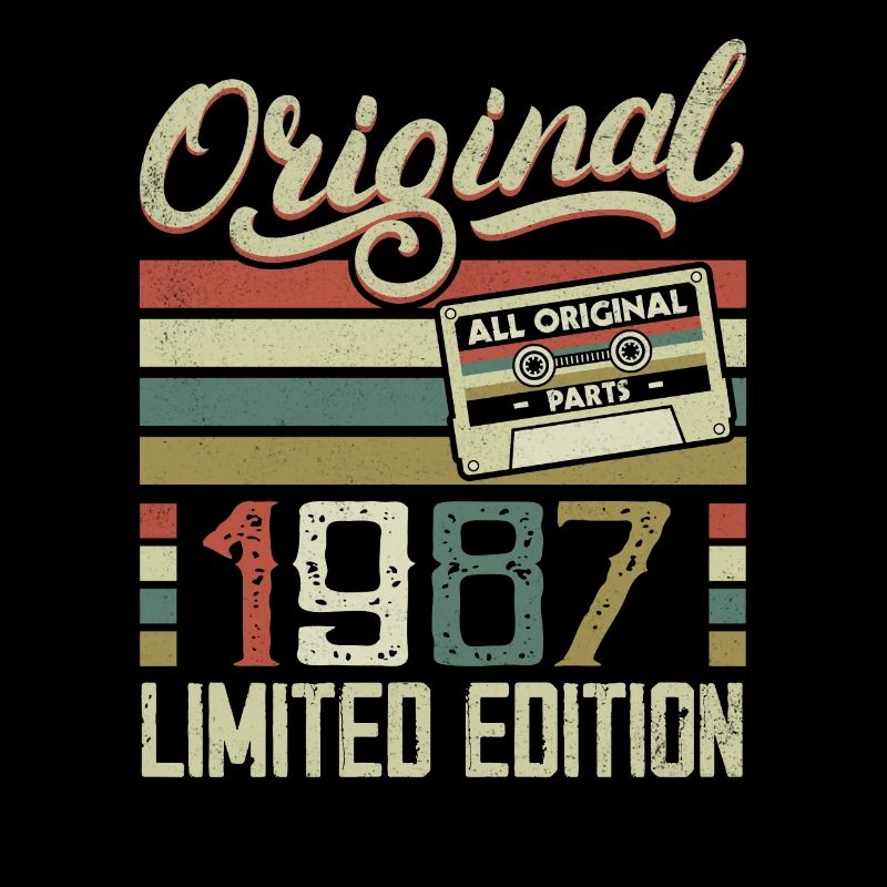 Vintage 1987 Cadeau D'anniversaire Rétro 1987