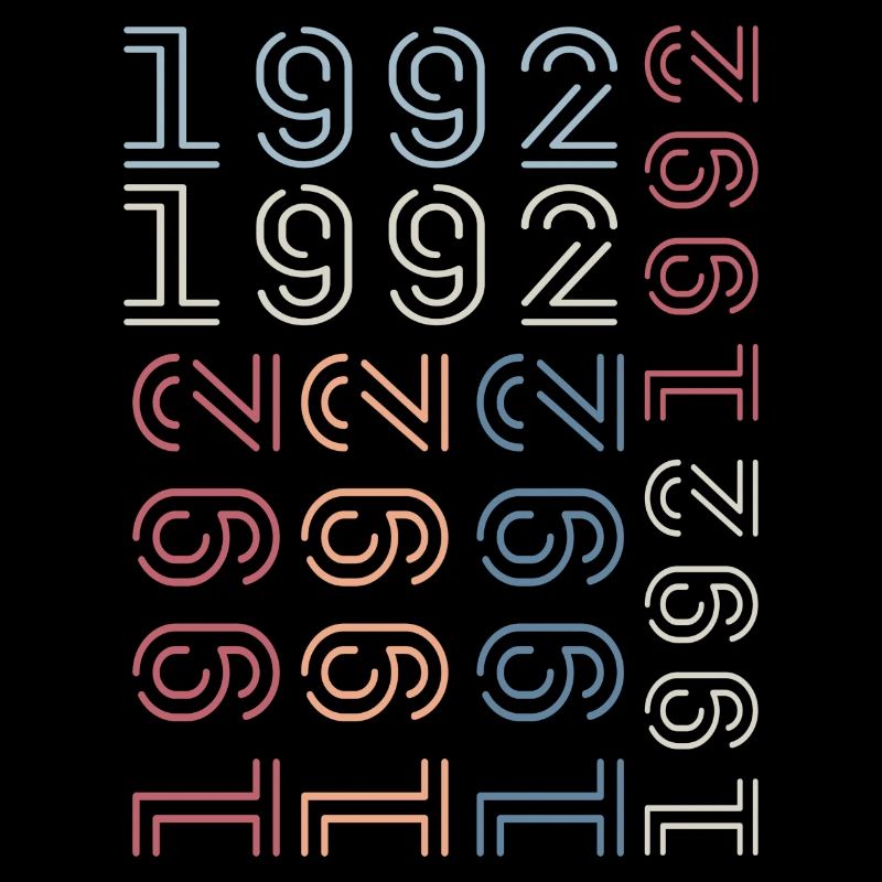 Né en 1992 Cadeau Anniversaire 1992 Retro 1992