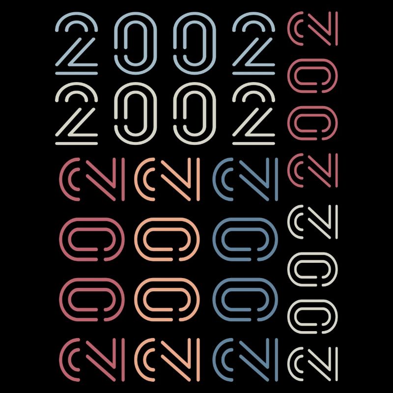 Né en 2002 Cadeau Anniversaire 2002 Retro 2002