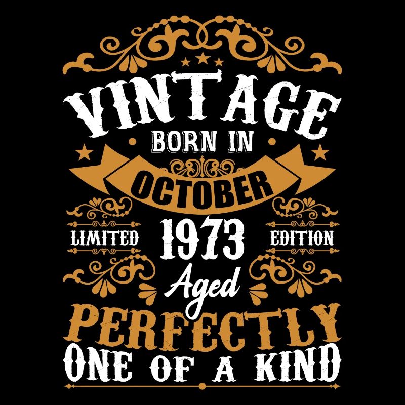 1973 Retro 1973 Octobre Anniversaire Octobre 1973