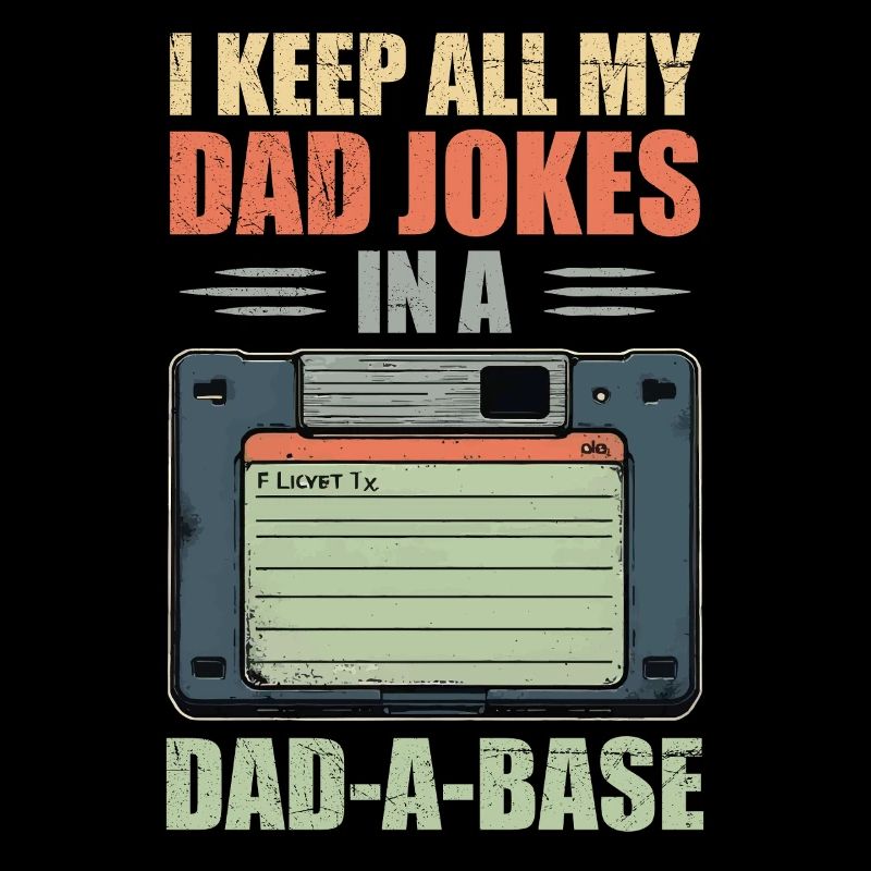 Lustige Papa-Witze im Dad-a-Base-Vintage-Vatertag