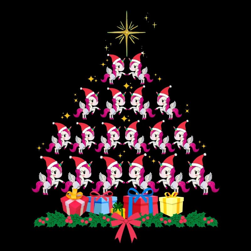 Licorne XMASS. Cadeau de Noël