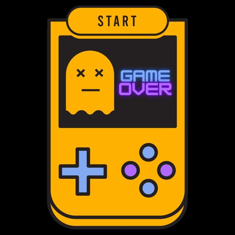 Console avec l’inscription « jeu terminé » et