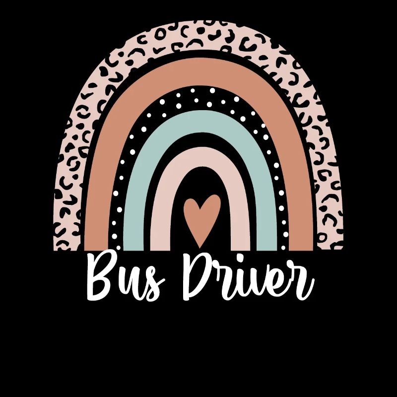 Bus Driver Rainbow Leopard Funny Bus Driver