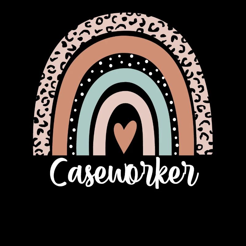 Caseworker Rainbow Leopard Funny Caseworker