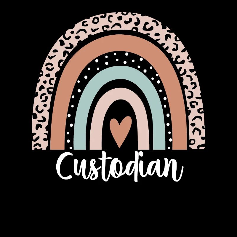 Custodian Rainbow Leopard Funny Custodian