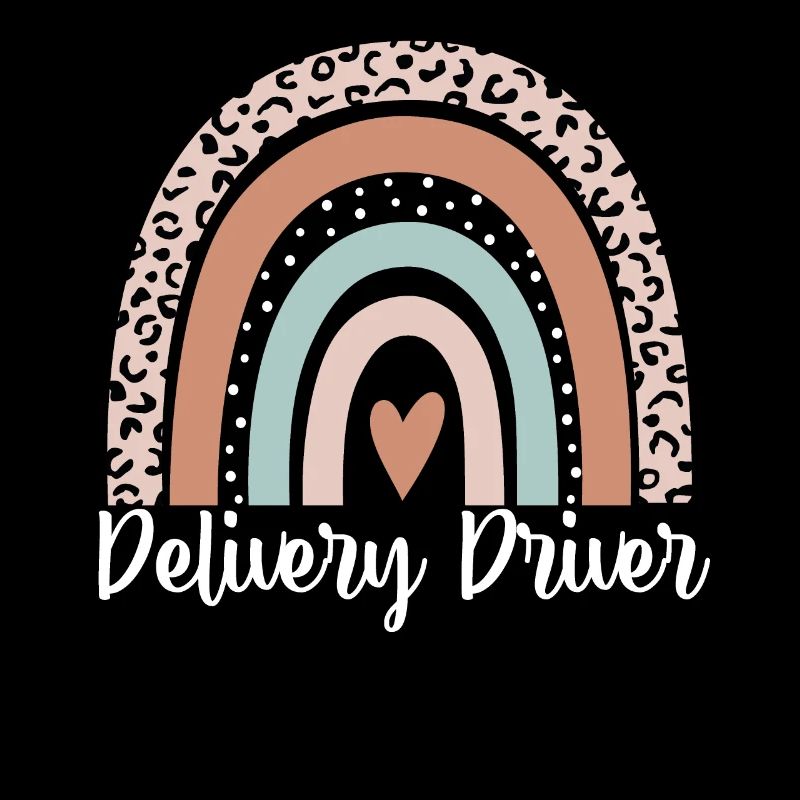 Delivery Driver Rainbow Leopard Funny Delivery