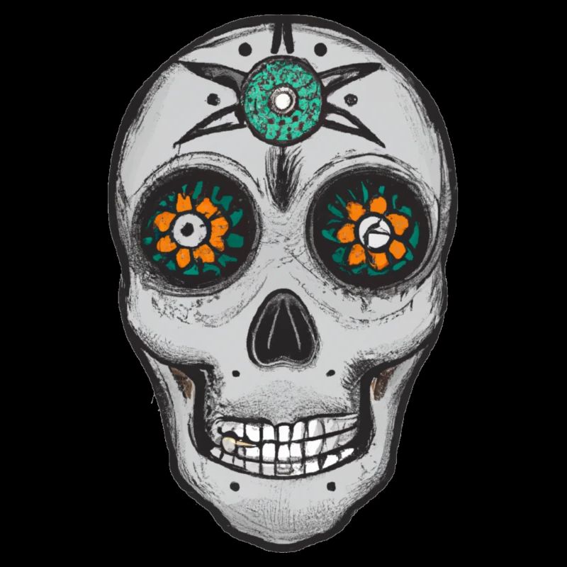 Skull Mexican Style, Día de Muertos