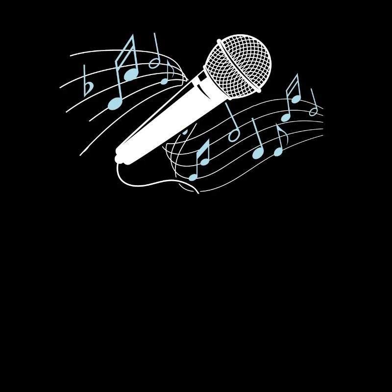 Microphone Karaoke Singing Singer Shirt with Sheet Music