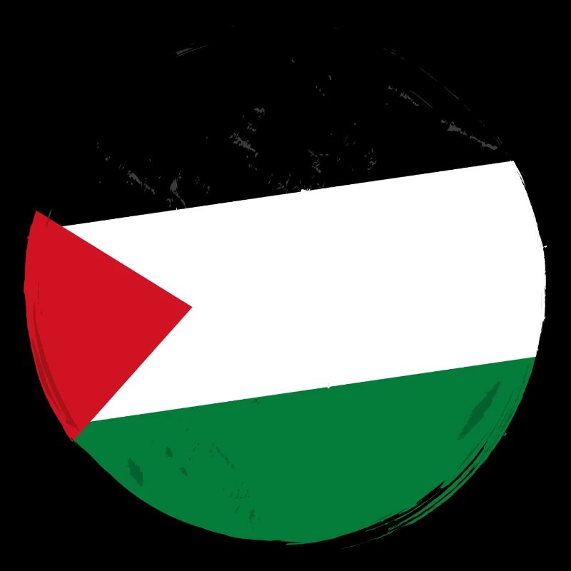 Drapeau de la Palestine rond _ Flag round in shape