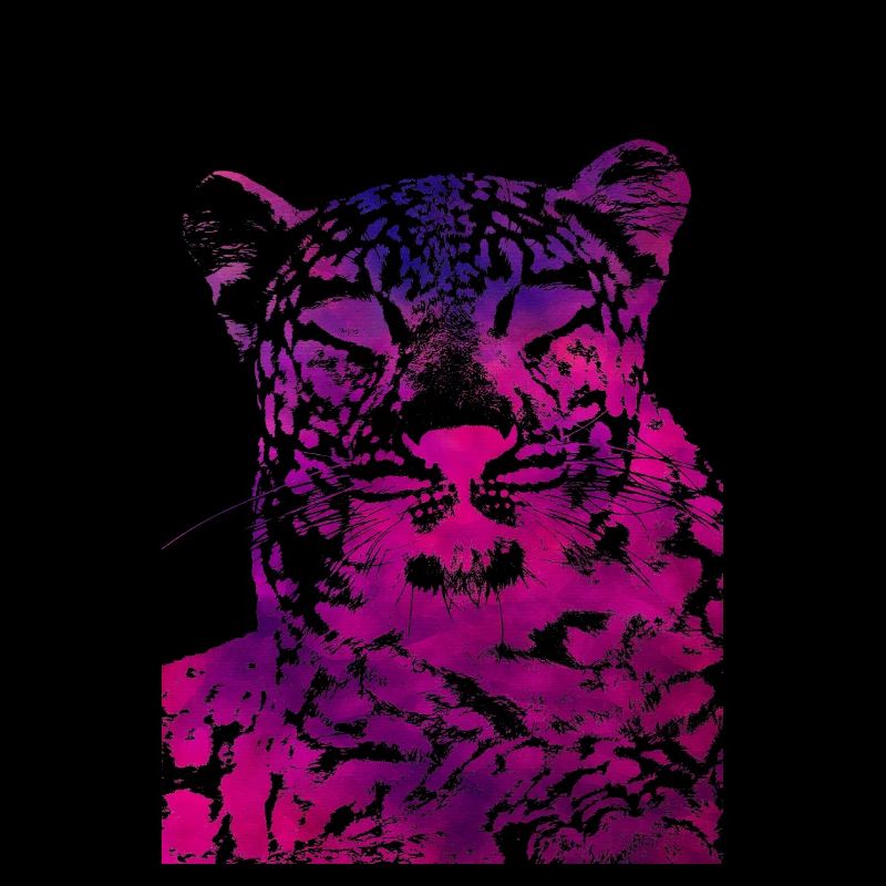 Tête de léopard rose