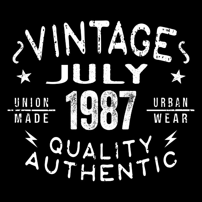 July 1987 Birthday in 1987 Birthday Gift