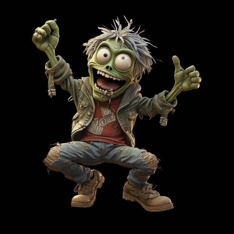 Marvin le zombie vert joyeux