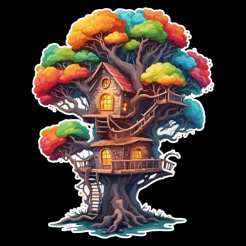 Cabane dans les arbres / Cime des arbres / Cabane dans les arbres / Aventure