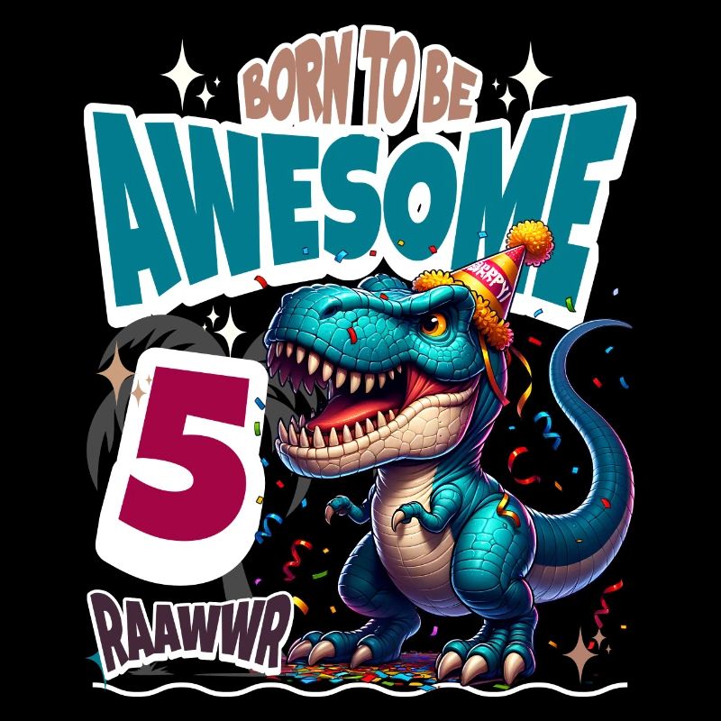 T Rex Dinosaurier 5. Geburtstag Kindergeburtstag