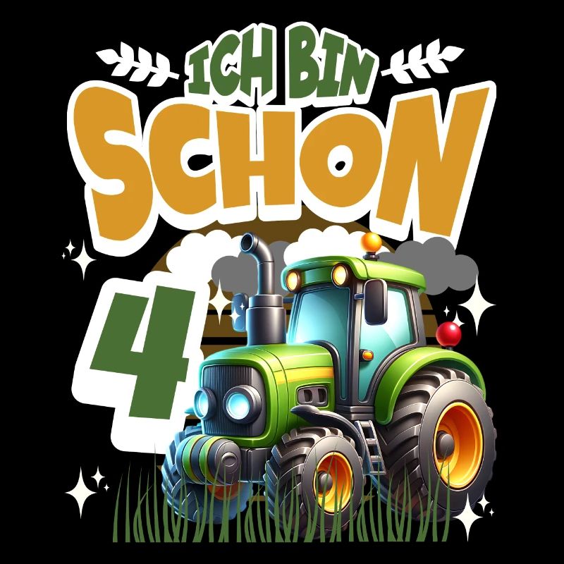 Traktor 4. Geburtstag Kindergeburtstag