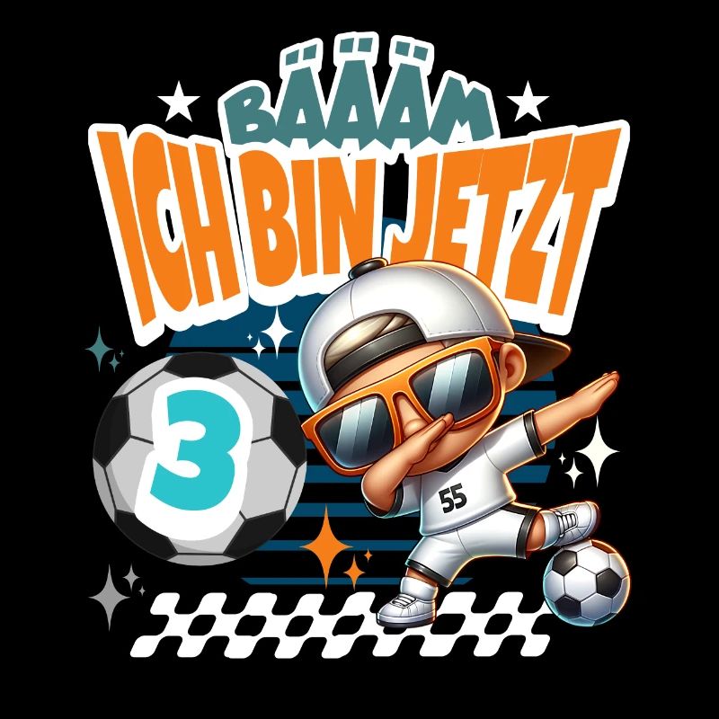 Fußball 3. Geburtstag Bääm Ich Bin Jetzt 3