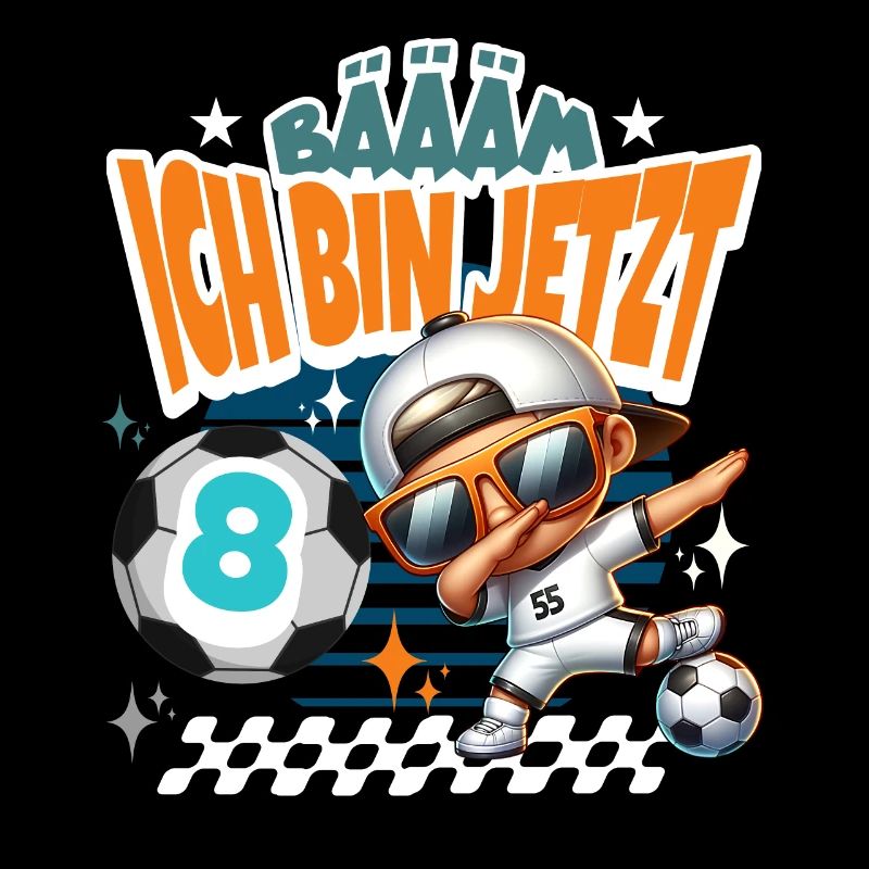 Fußball 8. Geburtstag Bääm Ich Bin Jetzt 8