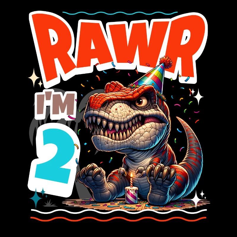 2. Geburtstag Rawr T Rex Dinosaurier