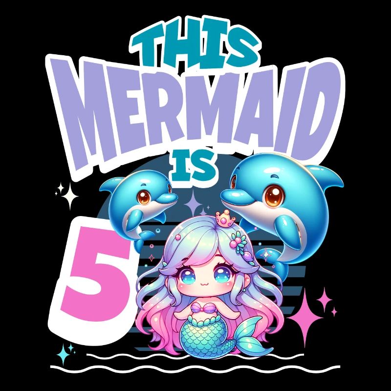 Meerjungfrau 5. Geburtstag Mädchen Kinder