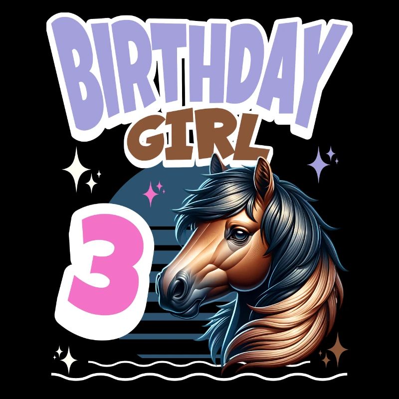 Pferd 3. Geburtstag Mädchen Kinder