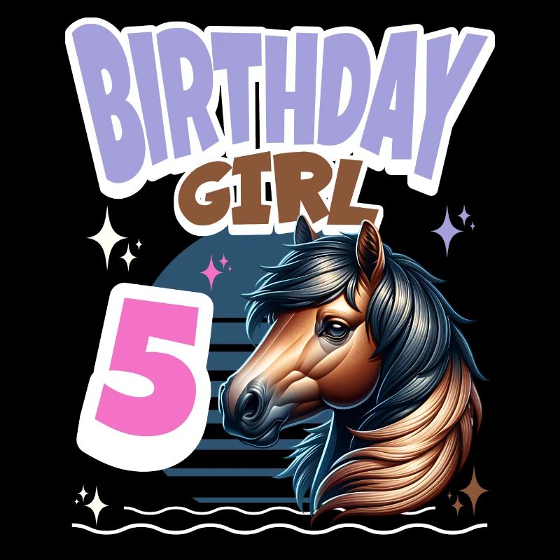 Pferd 5. Geburtstag Mädchen Kinder