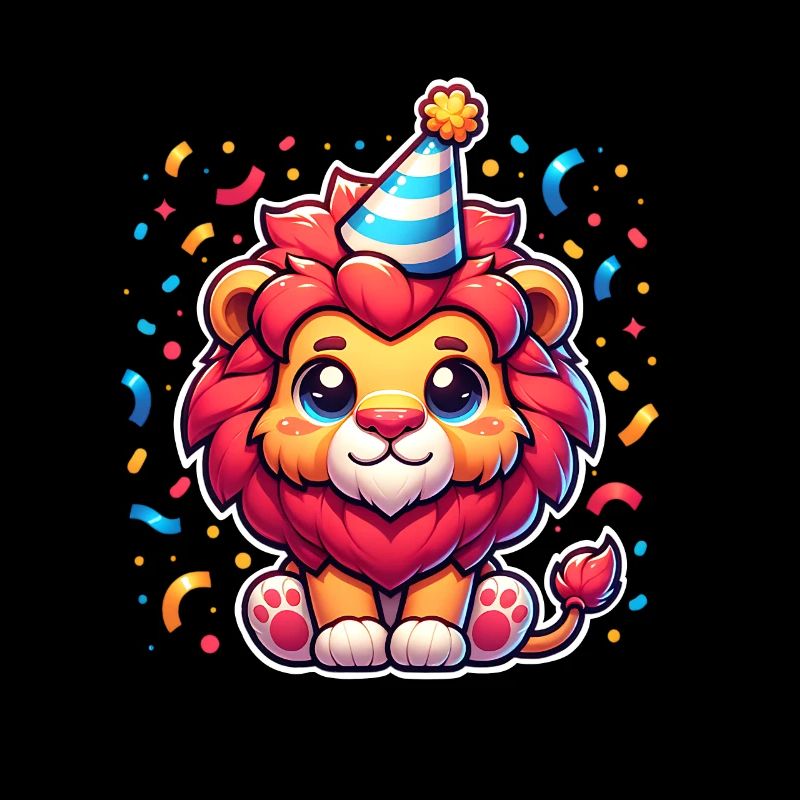 Löwe Geburtstag Konfetti