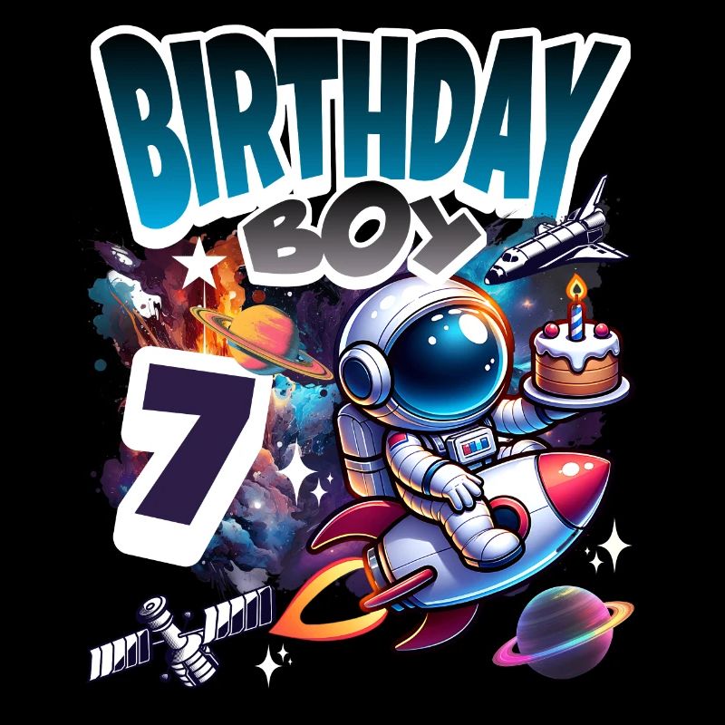 Astronaute 7e anniversaire Espace