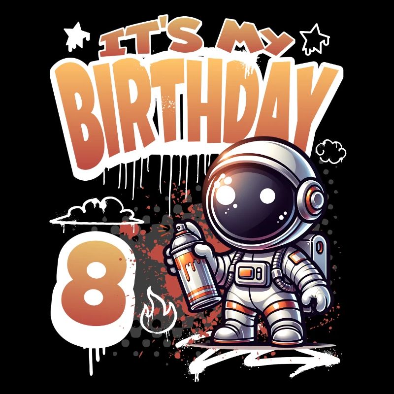 Graffiti astronaute 8e anniversaire