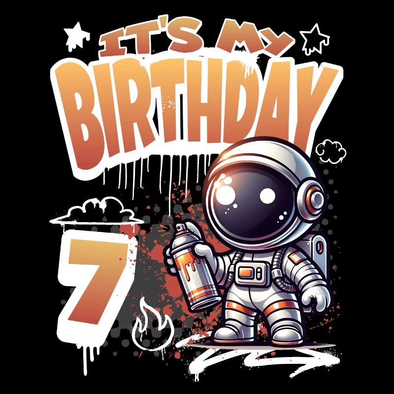 Graffiti astronaute 7e anniversaire