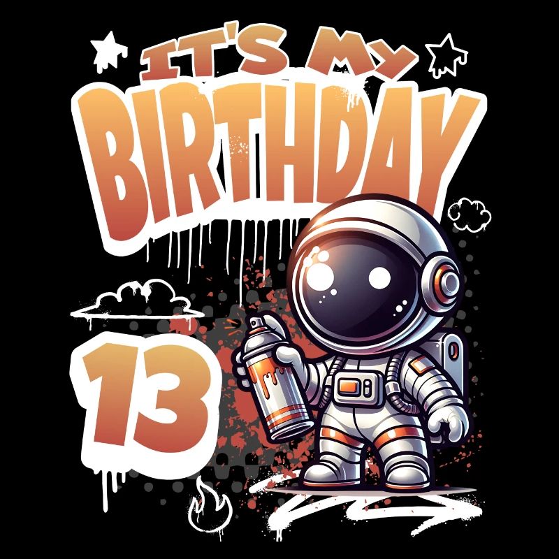 Graffiti astronaute 13e anniversaire