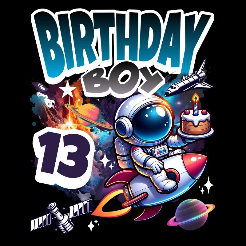 Astronaut 13th Birthday Space