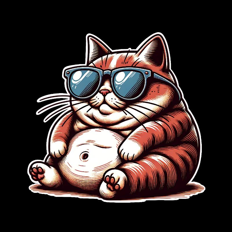 Cat Funny Sunglasses Fat