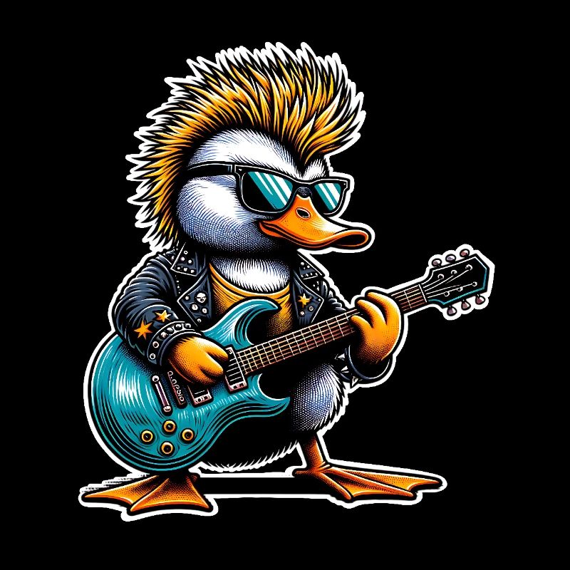 Ente Rock and Roll Gitarrist