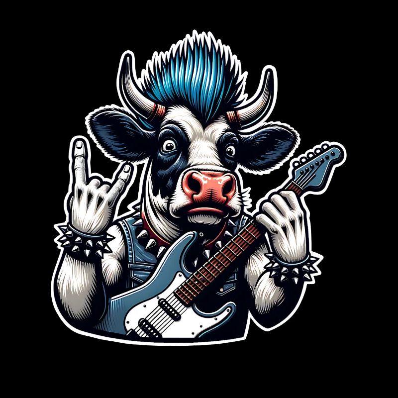 Kuh Guitariste de Rock and Roll