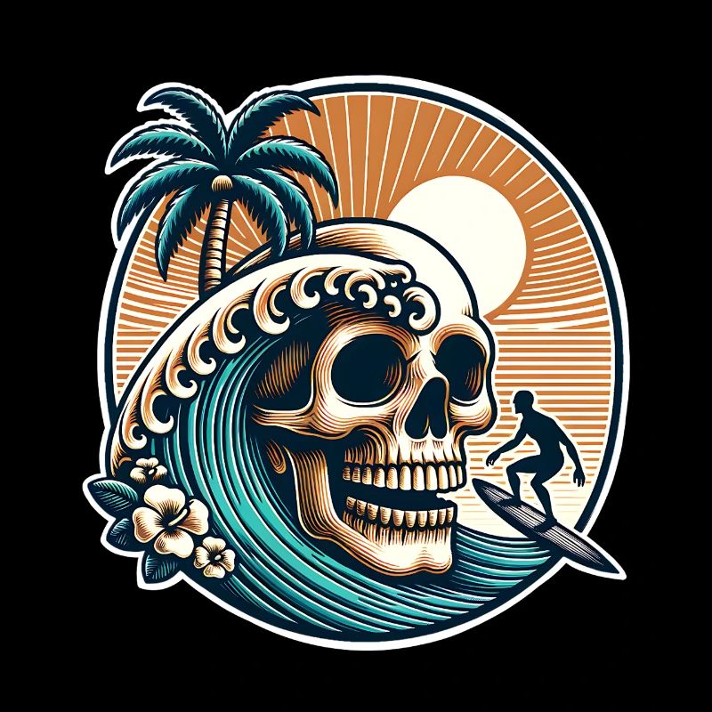 Crâne de surfeur de surf