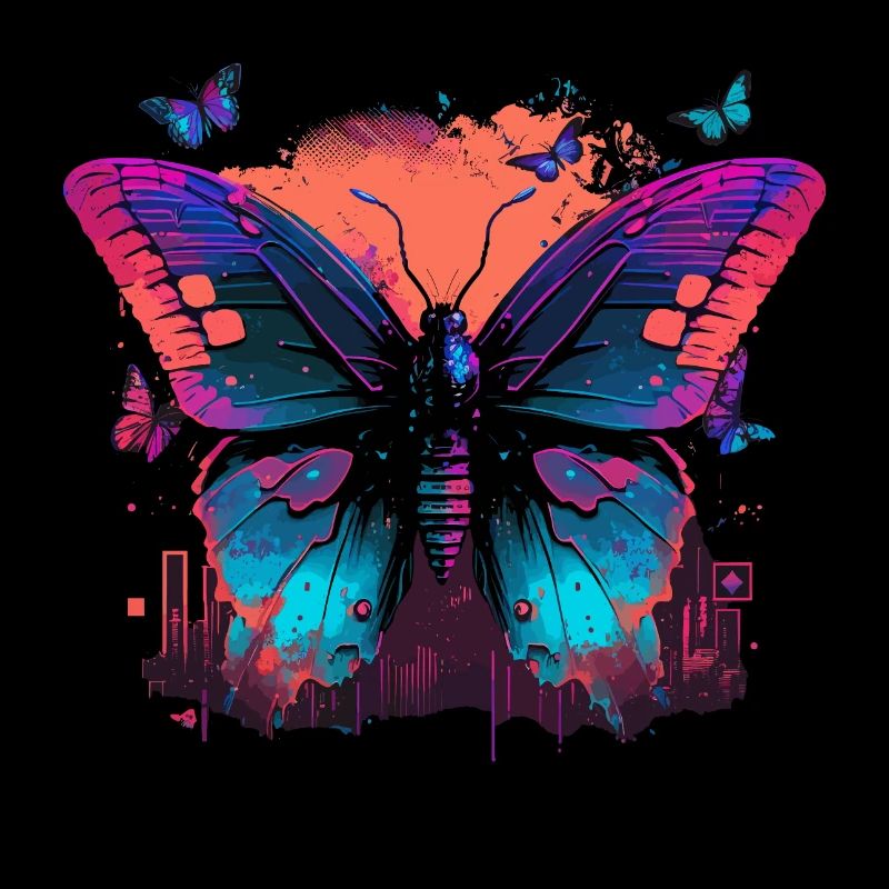 Chromatischer Schmetterling