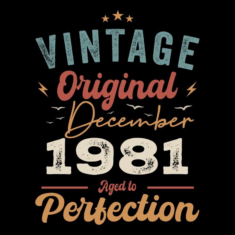 Vintage Geburtstag - Dezember 1981 - Geschenkidee