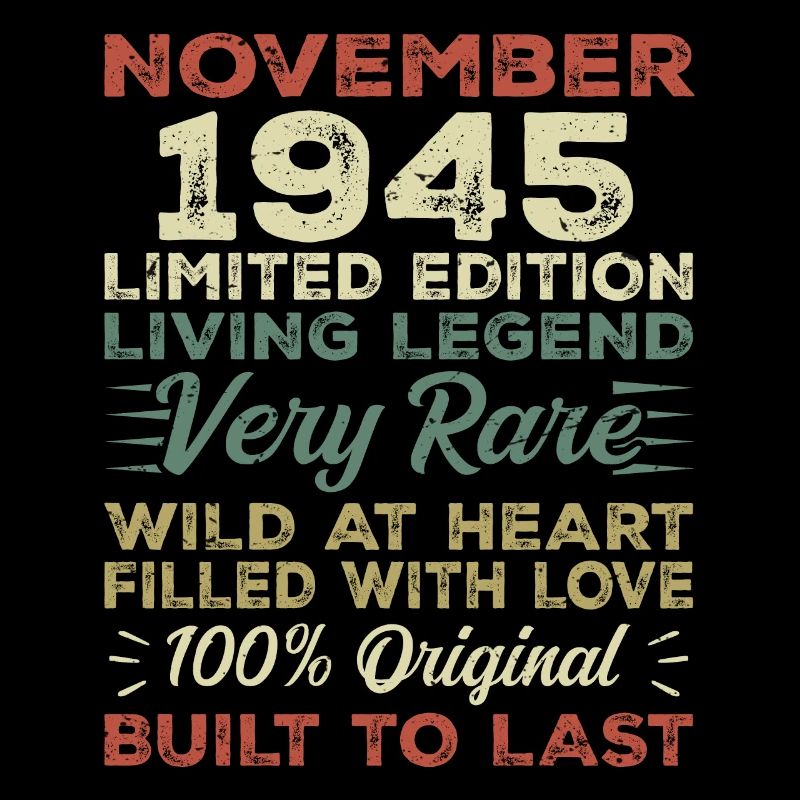 Legend Since November 1945 Born November 1945