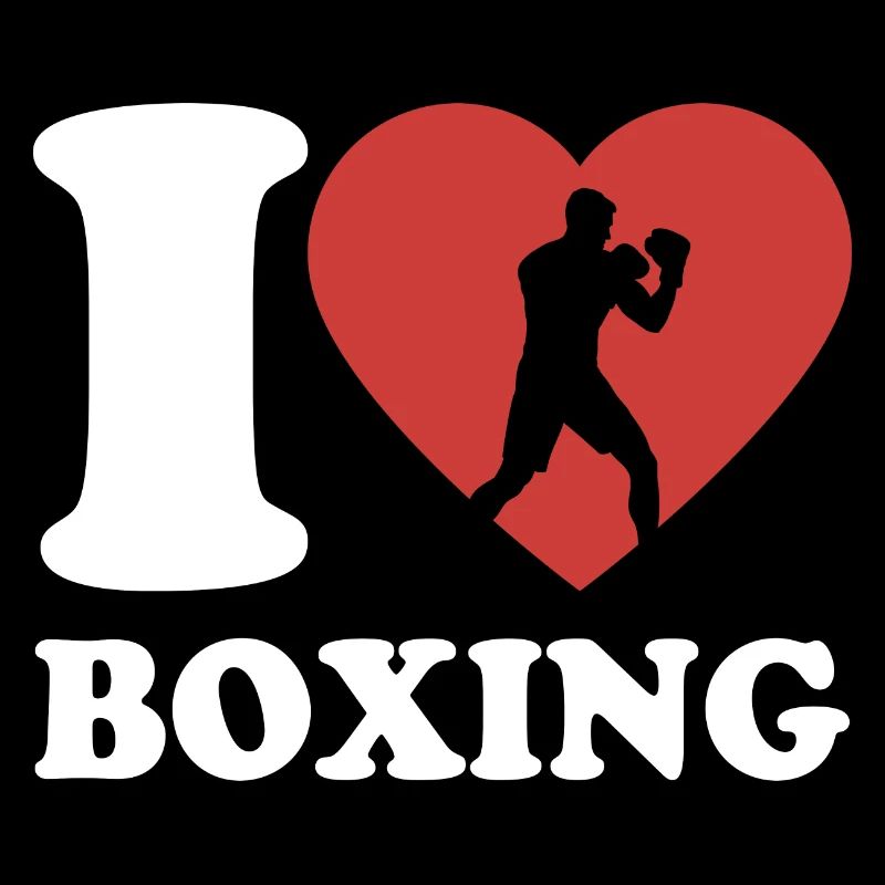 J’aime la boxe - Cœur - Hobby