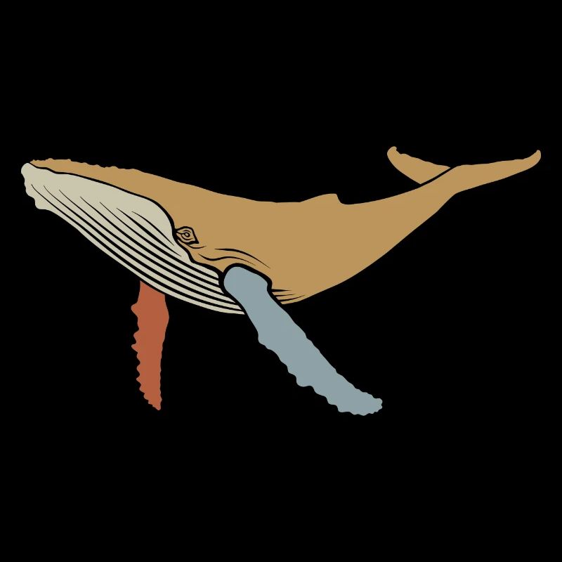 Wal - Buckelwal - Retro - Geschenk