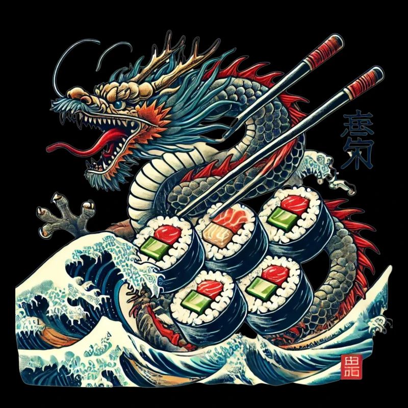 Dragon Sushi Géant Unique et Original