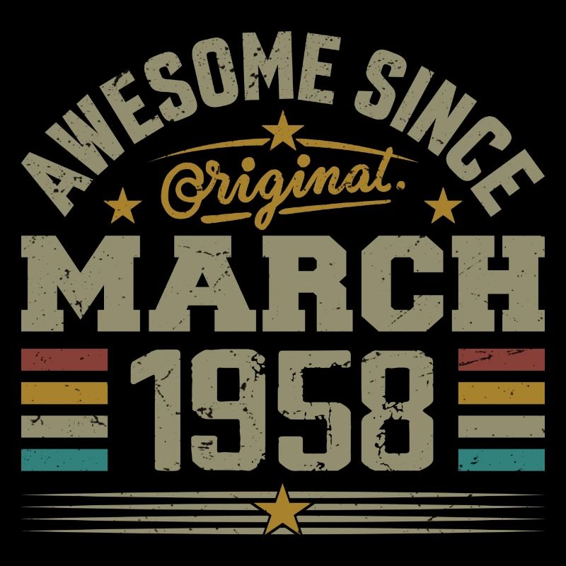 Mars 1958 Anniversaire Idée Cadeau Vintage 1958