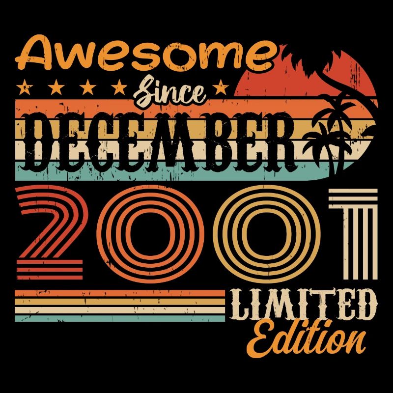 Retro Vintage Legendär Geburtstag Dezember 2001