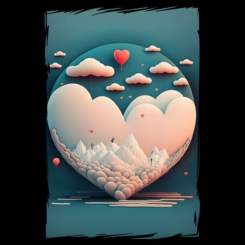Liebe Illustration Minimalistisches Design