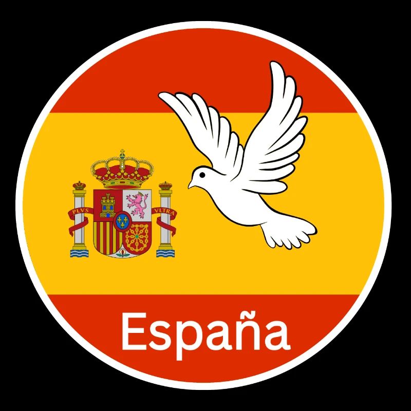 Spain Spain Dove of Peace Flag