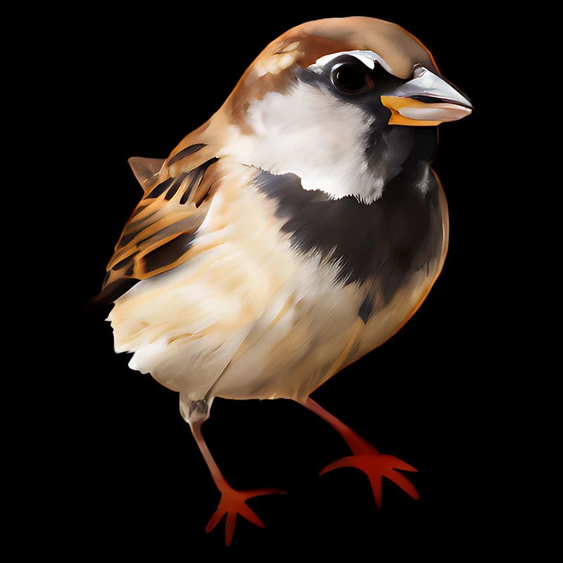 Haussperling - Vogelbeobachter-Design