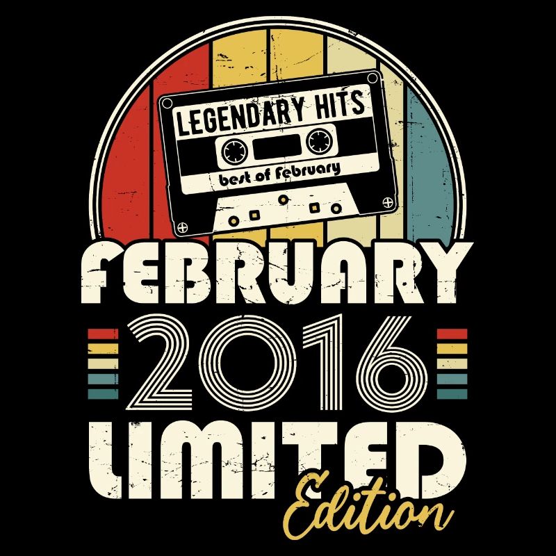 Février 2016 Vintage Anniversaire Rétro Cadeau