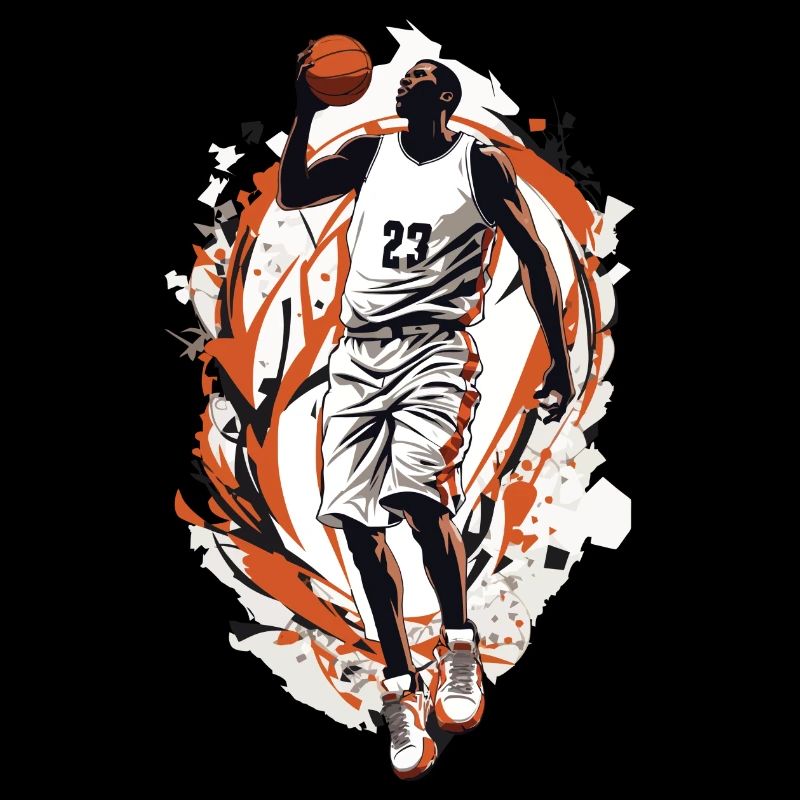 Joueur de basket-ball dynamique aux lancers francs