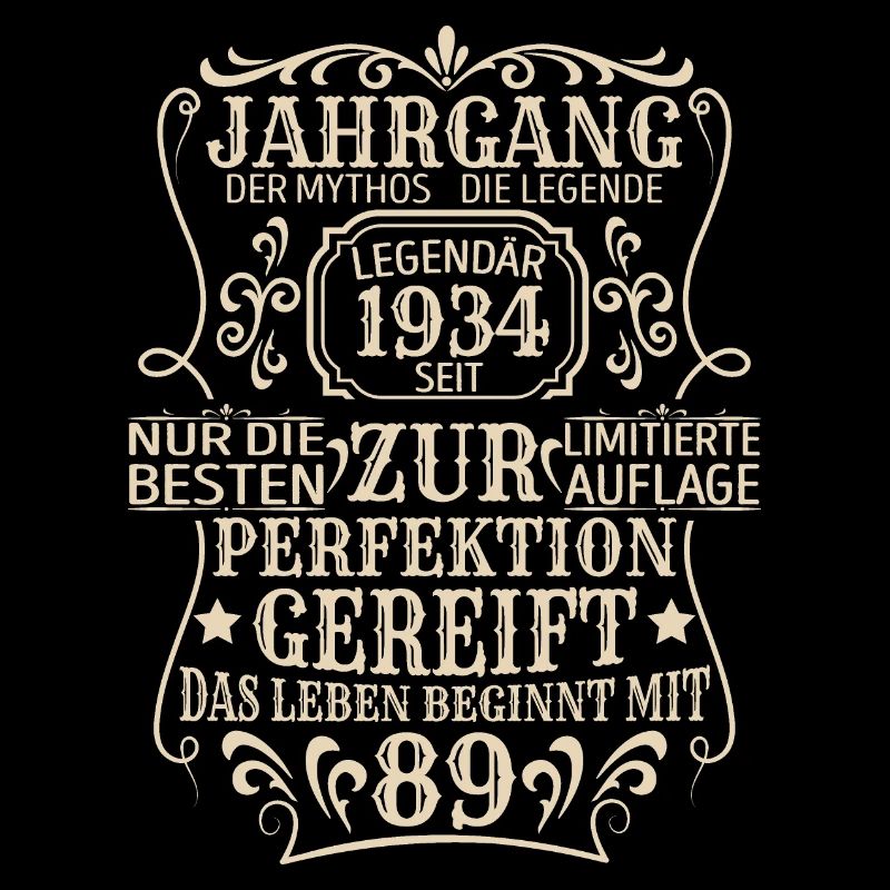 Geburtstagsgeschenk Geboren 1934 89 Jahre